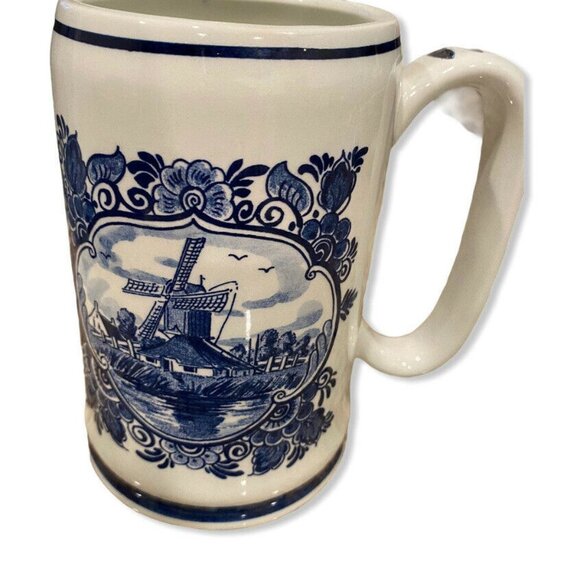 Royal Goedewaagen Gouda Holland Blue White  Windmi - Picture 1 of 9